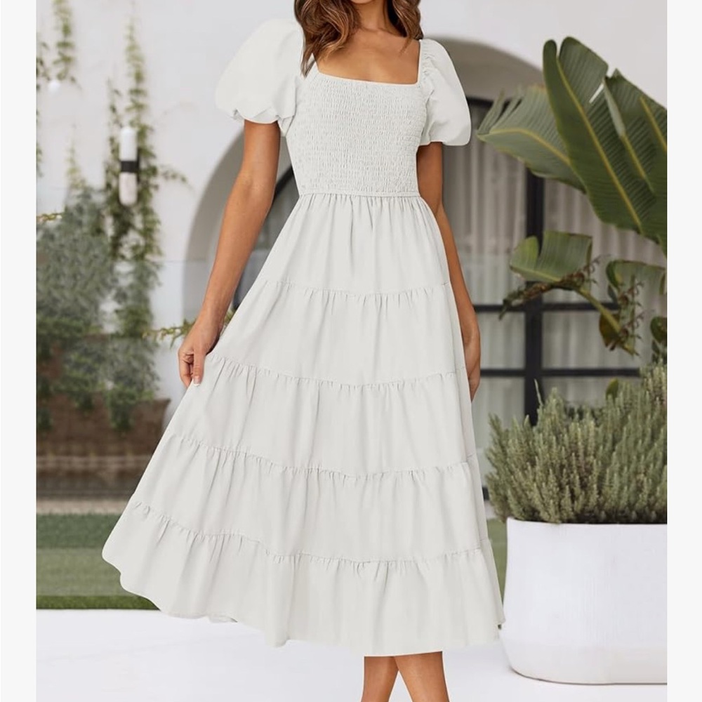 White Midi Dress